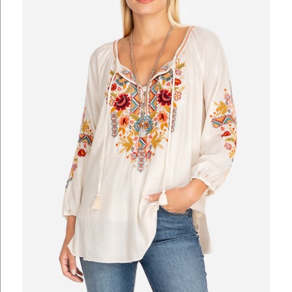 Johnny Was Tops - Johnny Was Clansy Peasant Blouse